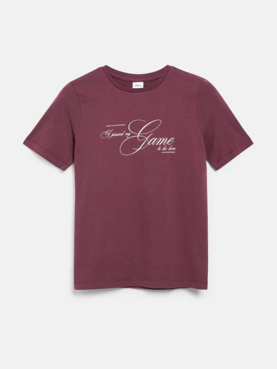 Zdjęcie produktu T-shirt z artystycznym nadrukiem s.Oliver czerwony