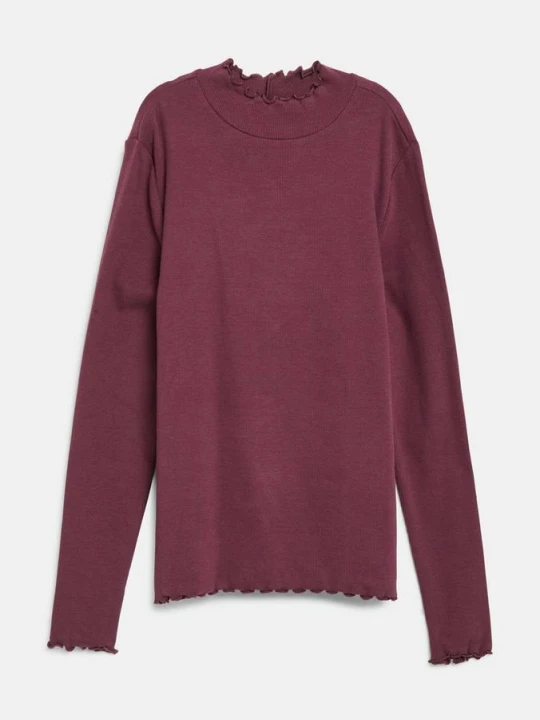 Zdjęcie produktu Miękka koszulka w prążki Slim Fit ze stójką s.Oliver czerwony