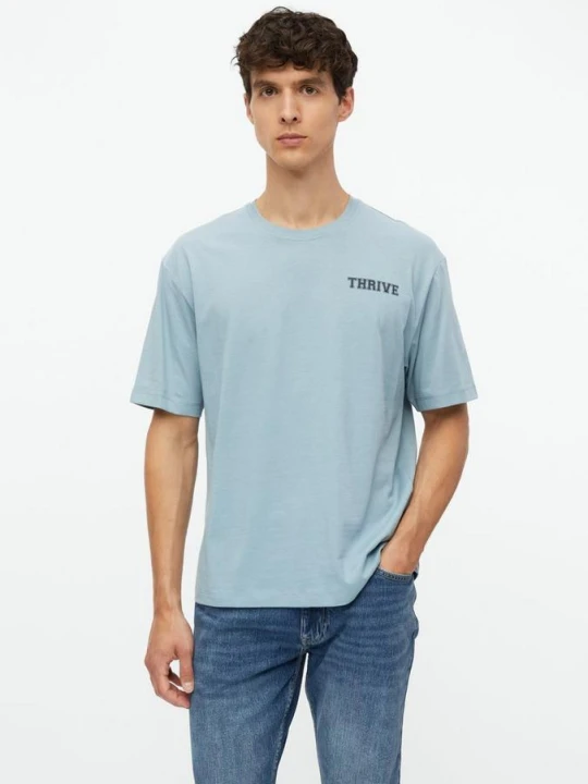 Zdjęcie produktu T-shirt z nadrukiem Modern Fit s.Oliver niebieski