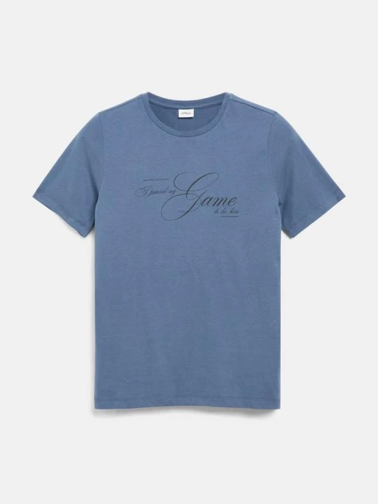 Zdjęcie produktu T-shirt z artystycznym nadrukiem s.Oliver niebieski