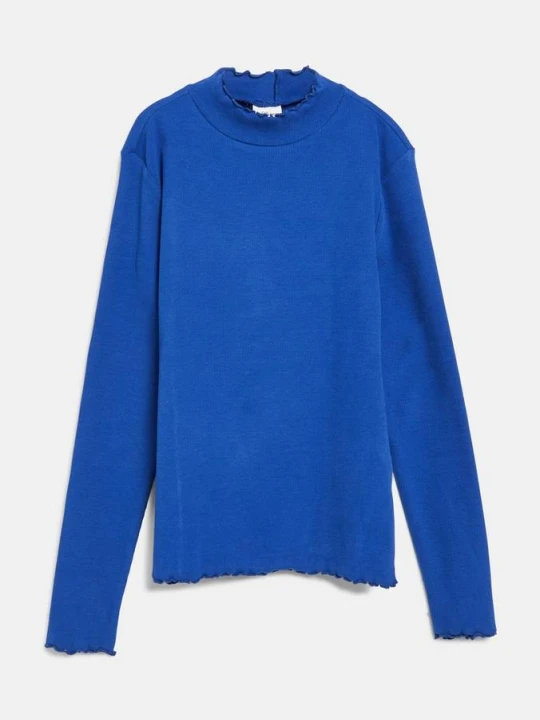 Zdjęcie produktu Miękka koszulka w prążki Slim Fit ze stójką s.Oliver niebieski