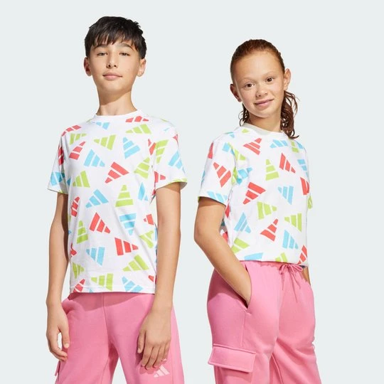 Zdjęcie produktu Koszulka Seasonal Essentials Logo Celebration Kids Adidas biały