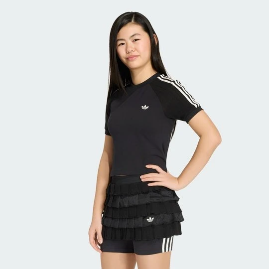 Zdjęcie produktu Koszulka Slim Knitted 3 Stripes Adidas czarny