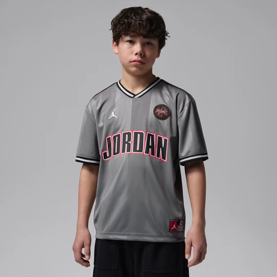 Zdjęcie produktu Koszulka sportowa dla dużych dzieci Jordan - Szary