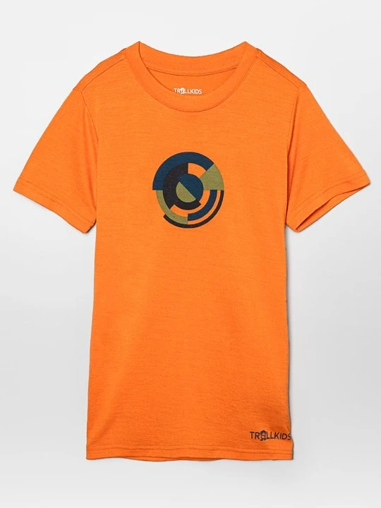 Zdjęcie produktu T-shirt z nadrukiem Trollkids pomarańczowy