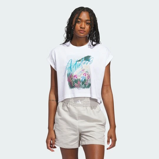 Zdjęcie produktu KOSZULKA SUMMER ROMANCE GRAPHIC Adidas biały