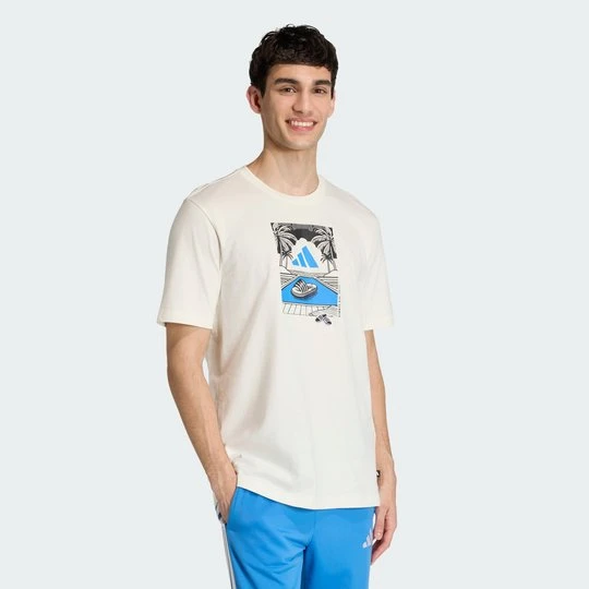 Zdjęcie produktu KOSZULKA SUMMER SLIDES RELAX GRAPHIC Adidas Off White