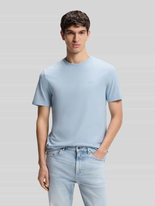 Zdjęcie produktu Koszulka T-shirt z czystej bawełny, krój regular fit, model 'Thompson 01' Boss Błękitny