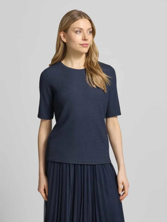 Zdjęcie produktu Koszulka T-shirt z fakturą, krój regular fit Betty Barclay Granatowy
