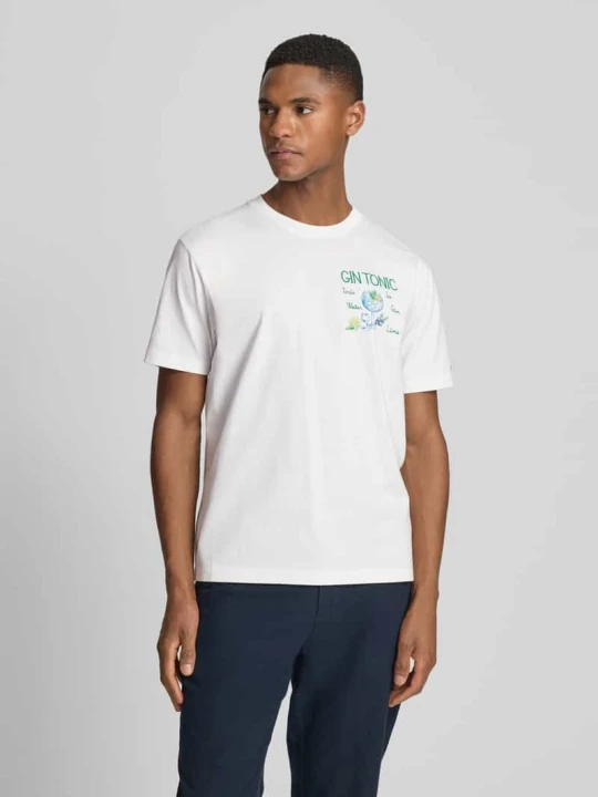 Zdjęcie produktu Koszulka T-shirt z przeszyciami model 'PORTOFINO' MC2 Saint Barth Biały