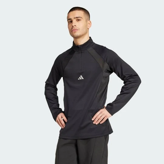 Zdjęcie produktu Koszulka Tech Apparel 1/4 Zip Adidas czarny