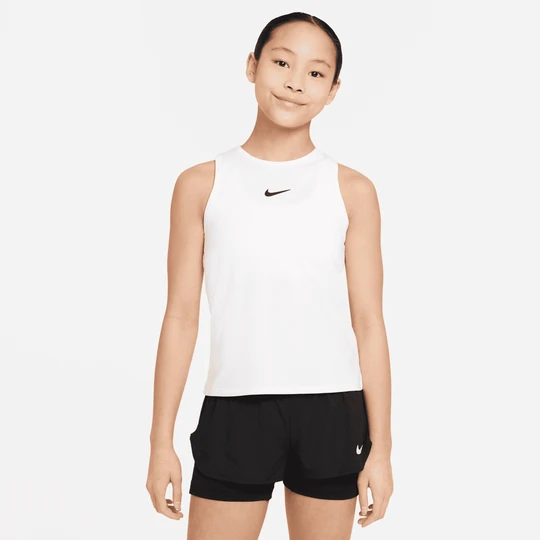 Zdjęcie produktu Koszulka tenisowa bez rękawów dla dużych dzieci (dziewcząt) Dri-FIT Nike Victory - Biel