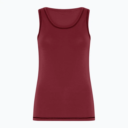 Zdjęcie produktu Koszulka termoaktywna damska Dovre Wool Singlet burgundy Bordowy