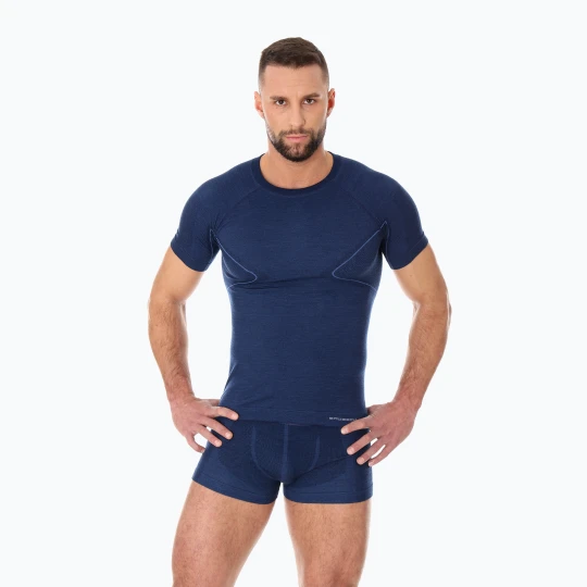 Zdjęcie produktu Koszulka termoaktywna męska Brubeck Active Wool granatowy