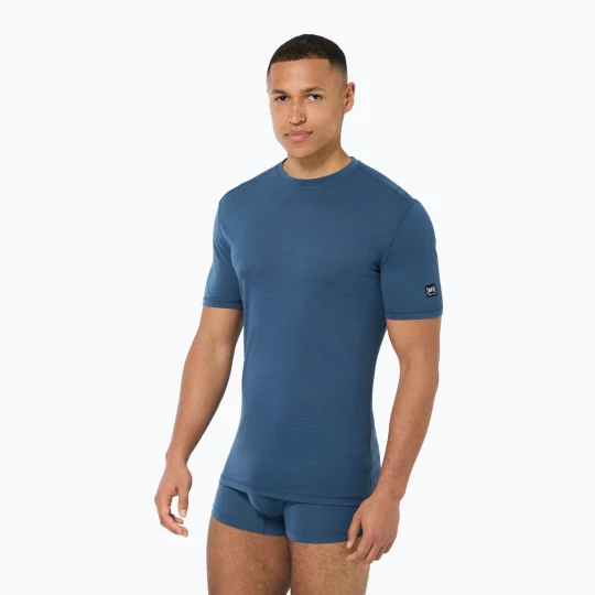 Zdjęcie produktu Koszulka termoaktywna męska super.natural Sierra 140 Tee cashmere grey melange Niebieski