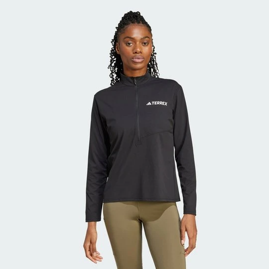 Zdjęcie produktu Koszulka Terrex Multi Climacool 1/2 Zip Long Sleeve Adidas czarny