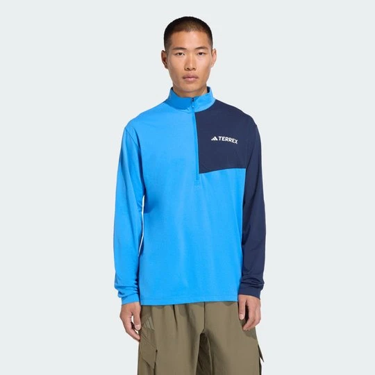 Zdjęcie produktu Koszulka Terrex Multi Climacool 1/2 Zip Long Sleeve Adidas Ray Blue
