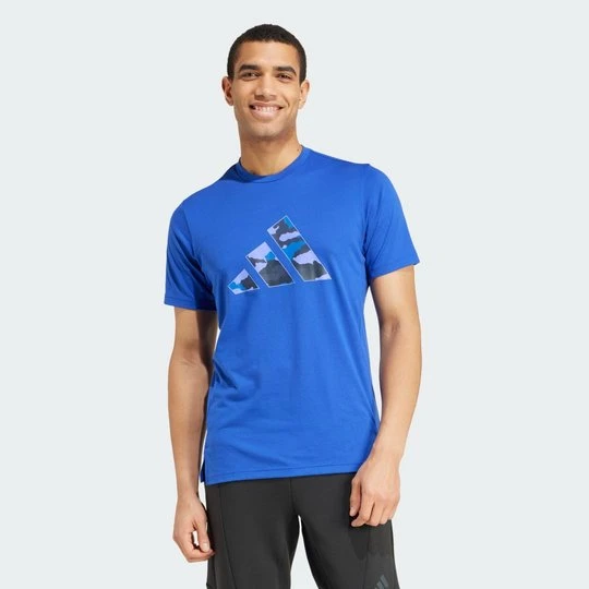 Zdjęcie produktu Koszulka Train Essentials Camo Graphic Logo Adidas Semi Lucid Blue