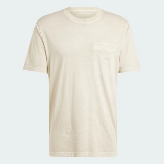 Zdjęcie produktu Koszulka Trefoil Essentials + Dye Pocket Adidas Putty Grey
