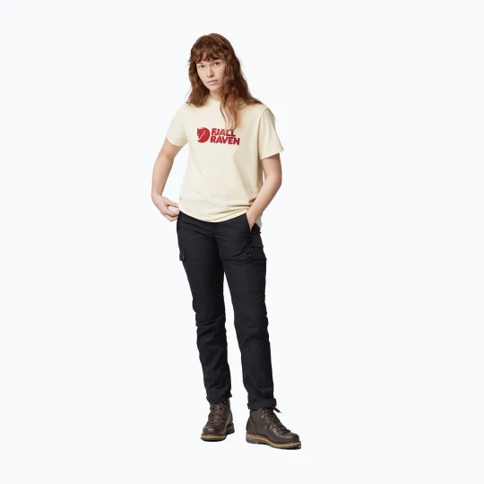 Zdjęcie produktu Koszulka trekkingowa damska Fjällräven Logo chalk white