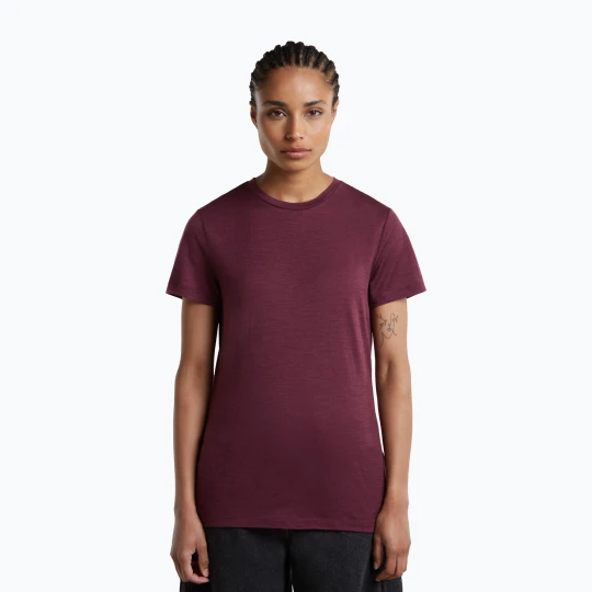 Zdjęcie produktu Koszulka trekkingowa damska icebreaker Merino 150 Tech Lite III dark berry Bordowy