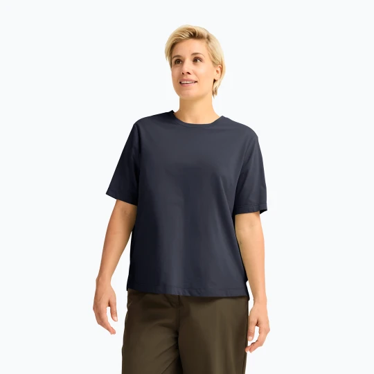 Zdjęcie produktu Koszulka trekkingowa damska Jack Wolfskin Travel T dark navy Granatowy