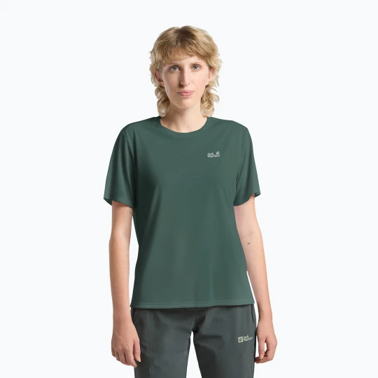 Zdjęcie produktu Koszulka trekkingowa damska Jack Wolfskin Vonnan sago palm Zielony