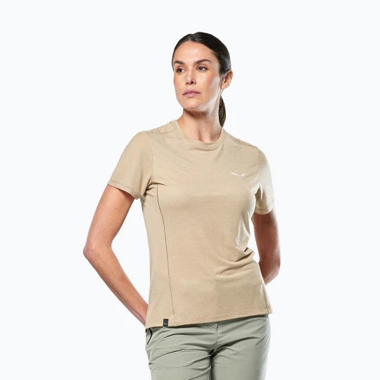 Zdjęcie produktu Koszulka trekkingowa damska Salewa Puez Dry quicksand Beżowy