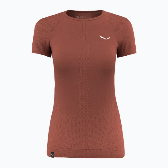Zdjęcie produktu Koszulka trekkingowa damska Salewa Zebru Medium Warm Amr etruscan red Bordowy