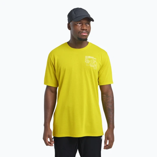 Zdjęcie produktu Koszulka trekkingowa męska Jack Wolfskin Vonnan Graphic explore chartreuse Żółty