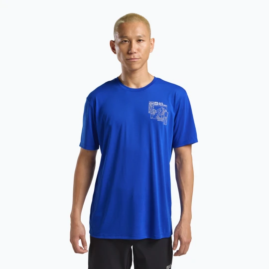 Zdjęcie produktu Koszulka trekkingowa męska Jack Wolfskin Vonnan Graphic explore vibrant blue