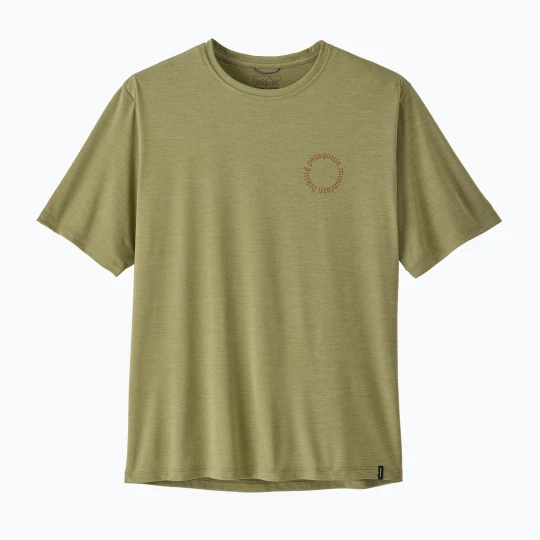 Zdjęcie produktu Koszulka trekkingowa męska Patagonia Cap Cool Daily Shirt - Spoke Stencil gumtree green - light gumtree green x-dye