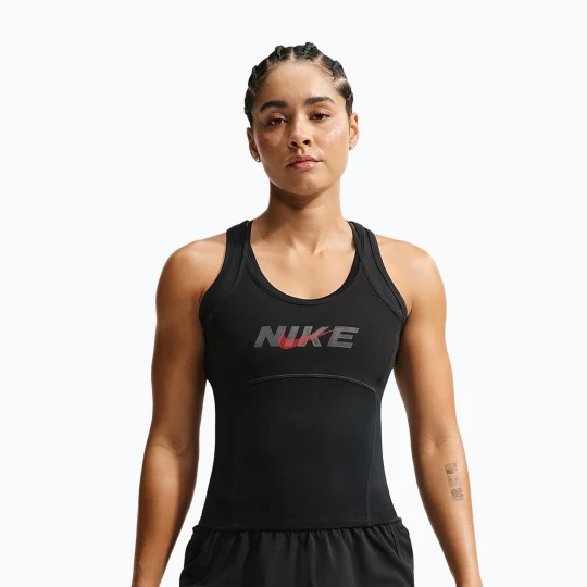 Zdjęcie produktu Koszulka treningowa damska Nike One black / black / university red / white