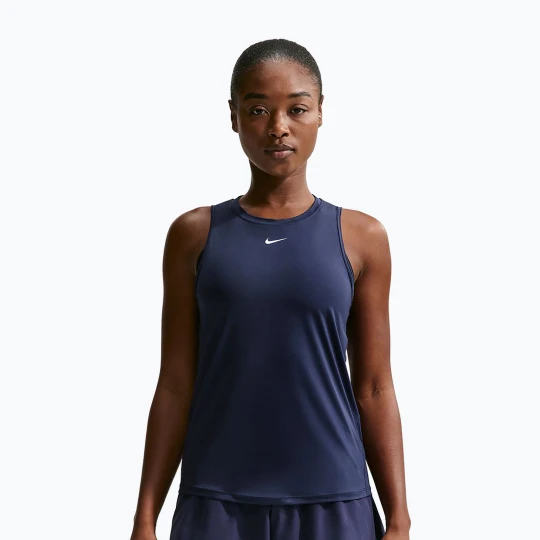 Zdjęcie produktu Koszulka treningowa damska Nike One Classic Dri-Fit midnight navy / white Granatowy