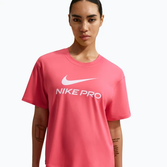Zdjęcie produktu Koszulka treningowa damska Nike Pro Dri-Fit Loose sea coral / white Różowy