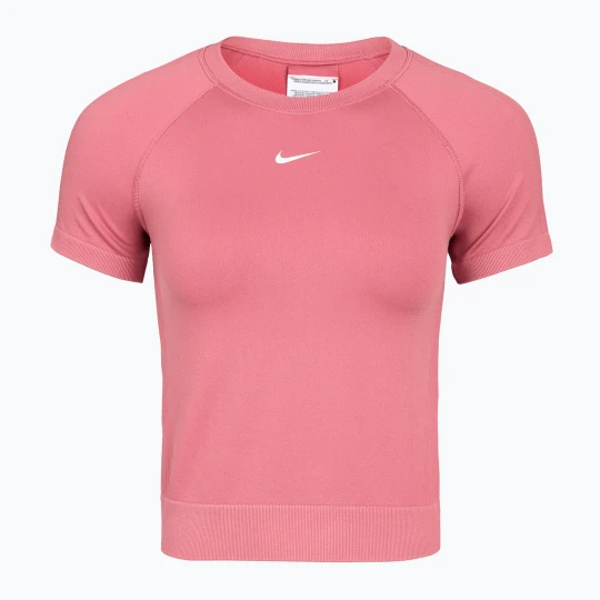 Zdjęcie produktu Koszulka treningowa damska Nike Pro Seamless Dri-Fit peony / white Różowy