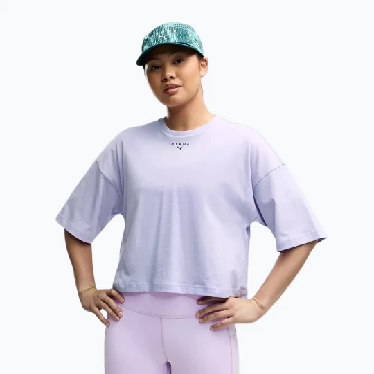 Zdjęcie produktu Koszulka treningowa damska PUMA x HYROX Cropped Lifestyle light violet