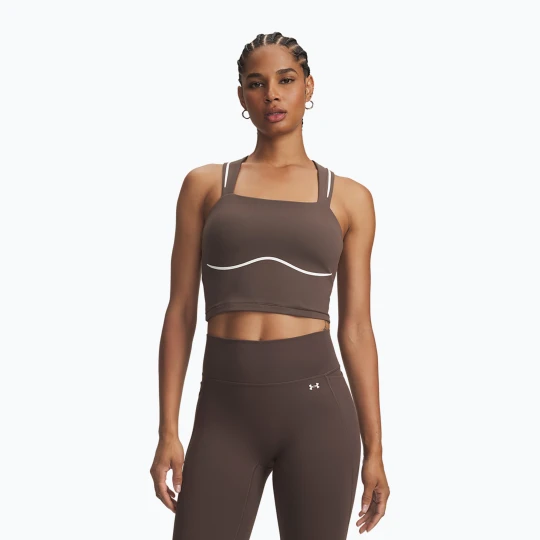 Zdjęcie produktu Koszulka treningowa damska Under Armour Meridian Contour Tank peppercorn / white / peppercorn Brązowy