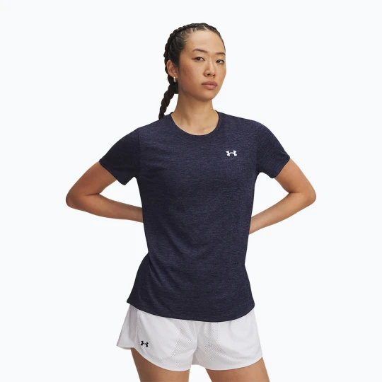 Zdjęcie produktu Koszulka treningowa damska Under Armour Tech Twist midnight navy / white Granatowy