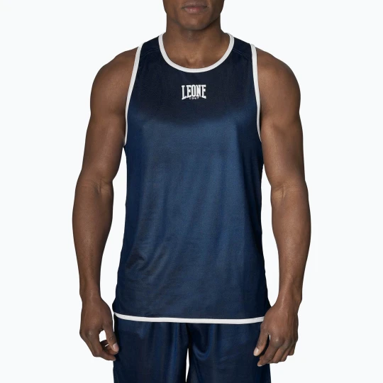 Zdjęcie produktu Koszulka treningowa męska LEONE 1947 Double Face Boxing Singlet blue / red