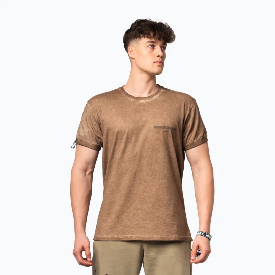 Zdjęcie produktu Koszulka treningowa męska NEBBIA Washed-Off Max Out light brown