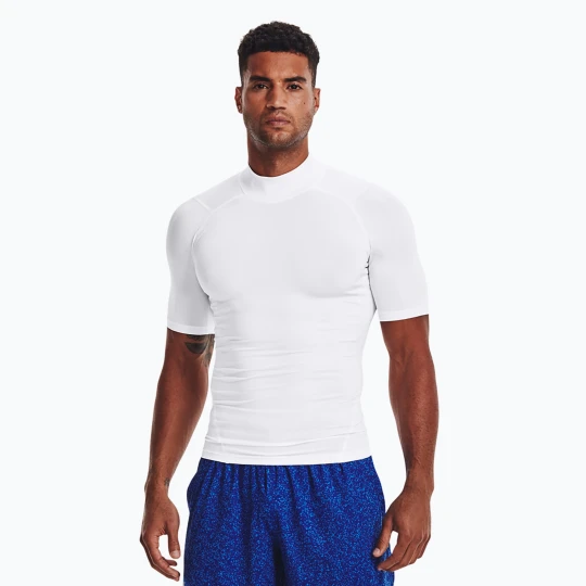 Zdjęcie produktu Koszulka treningowa męska Under Armour Heat Gear Armour Comp Mock white / black