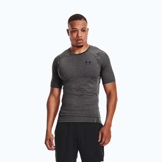 Zdjęcie produktu Koszulka treningowa męska Under Armour HG Armour Comp carbon heather / black Szary