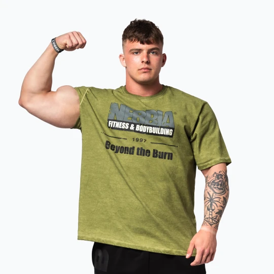 Zdjęcie produktu Koszulka treningowa NEBBIA Washed-Off Heritage green