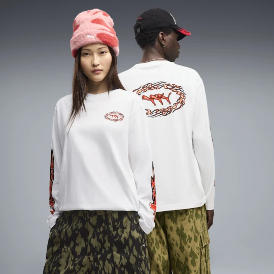 Zdjęcie produktu Koszulka unisex FUTURE.PUMA.ARCHIVE Boxy Flame, Odzież, Biały
