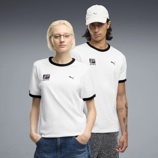 Zdjęcie produktu Koszulka unisex FUTURE.PUMA.ARCHIVE z lamówką, Odzież, Biały