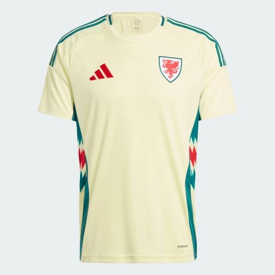 Zdjęcie produktu Koszulka Wales 24 Away Adidas Pearl Citrine
