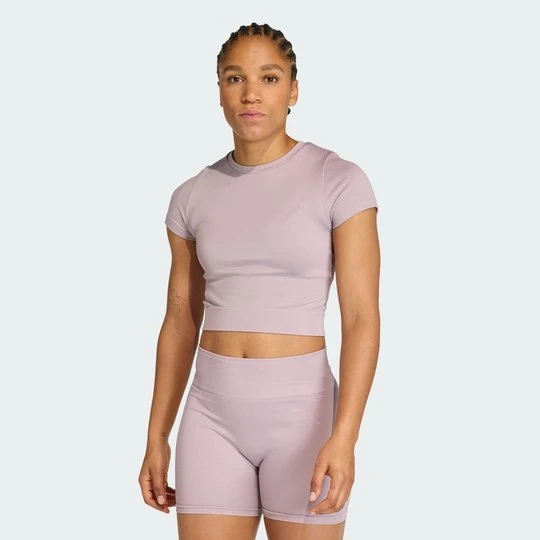 Zdjęcie produktu Koszulka Workout Essentials Knit Baby Adidas Preloved Fig
