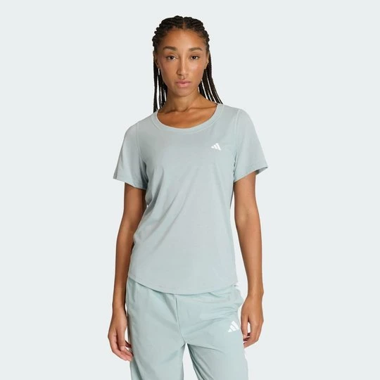 Zdjęcie produktu Koszulka Workout Essentials Scoop Neck Adidas Wonder Sage