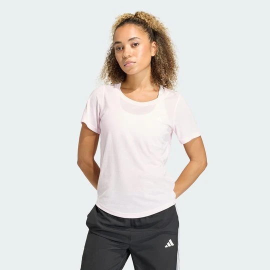 Zdjęcie produktu Koszulka Workout Essentials Scoop Neck Adidas Clear Pink